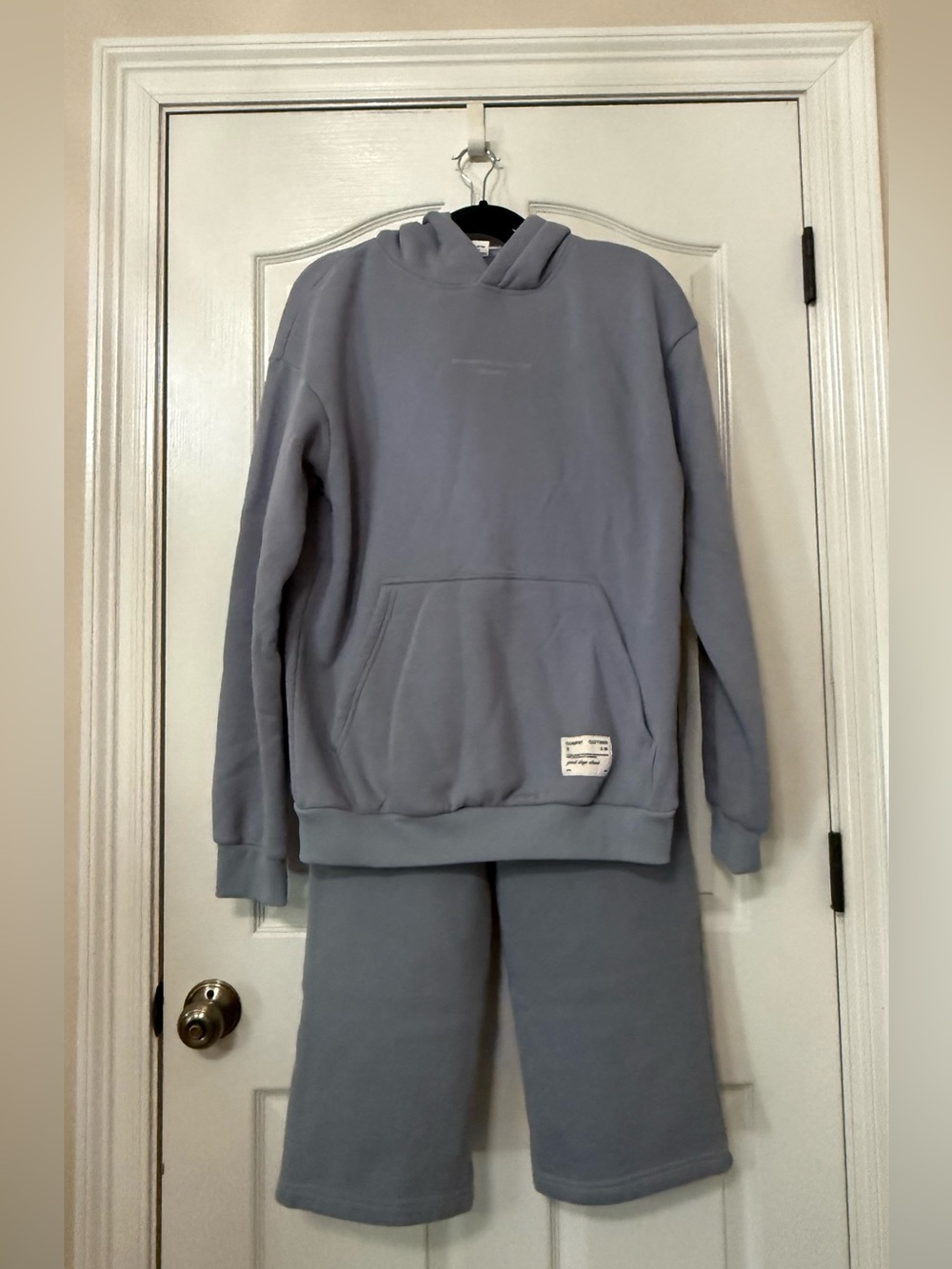 Women's Blue-Gray Sweatsuit - Pullover Hoodie and pants - Cozy Casual